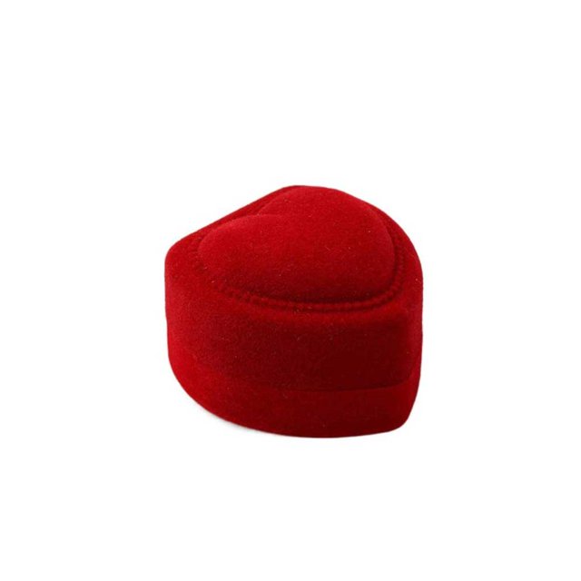 Caja para pendientes Anillos Oreja Stud Orejas Gancho Vitrina Organizador en forma de corazón Collar Cajas de transporte Accesorios de joyería Ropa, zapatos y accesorios Miscelánea rojo blanco Qarigey AP016250-02