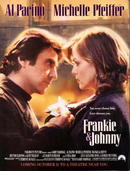 1991 ORIGINAL MOVIE POSTER FRANKIE AND JOHNNY ROLLED 