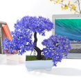 thumbnail image 3 of Flowers Green Tree Bonsai In Pot Natural Realistic Planter Home Desk Decorations Indoor Outdoor, 3 of 5