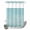 Aqua, Mint, White, variant on No Hook Shower Curtain, Vintage Light Blue Shower Curtains for Bathroom with See Through Top Window, Modern Abstract Retro Art Waterproof & Washable Bath Curtain Extra Long 72"x84"