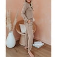 thumbnail image 3 of Dellytop Women's Solid Color 2-Piece Long Sleeve Pyjama Set, 3 of 4