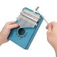 thumbnail image 4 of Kalimba Thumb Piano Caoba Pequeño Portátil 17 Teclas para Principiantes Instrumento Musical LTK17S (Azul), 4 of 12