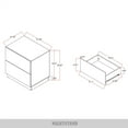 thumbnail image 4 of Castle Place Modern Wood 2 Drawer Nightstand, White, 4 of 7