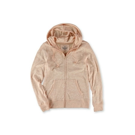 SONOMA life+style Womens Slubbed Zip Up Hoodie Sweatshirt satnpeach XS