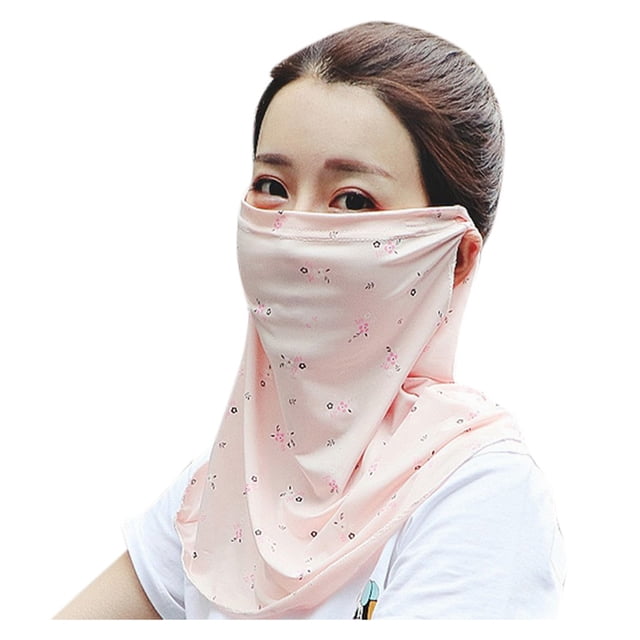 Foulard Masque Décontracté pour Femmes, Écran Solaire, Foulard de Cou, Masque Imprimé, Foulard Masque Mince