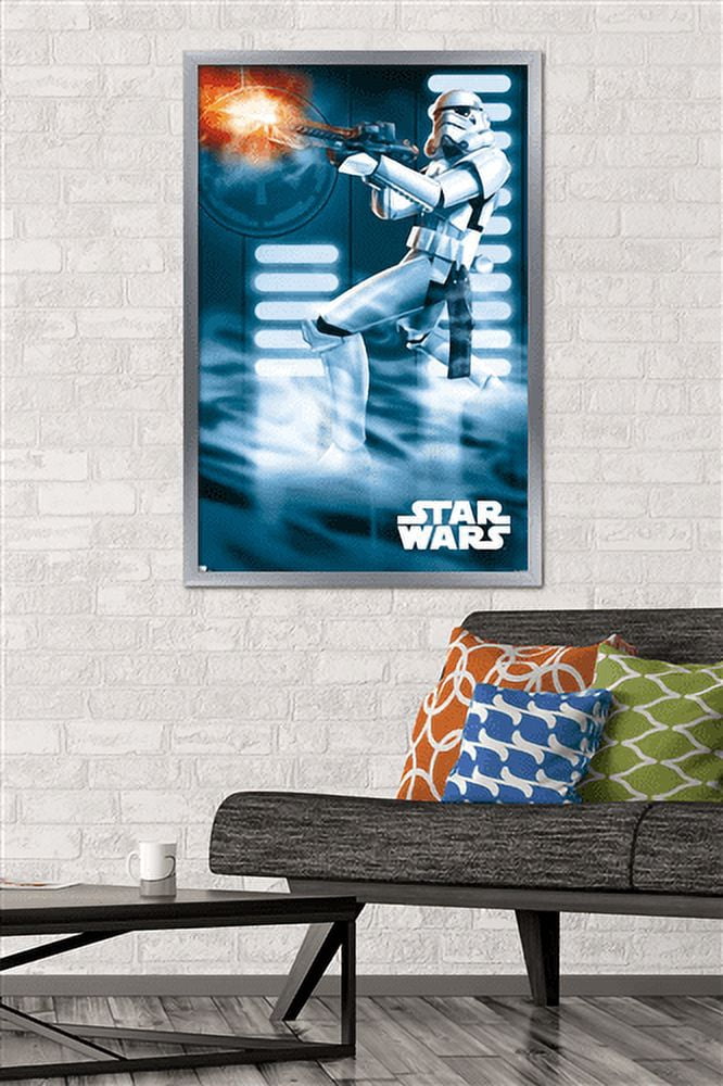Star Wars: A New Hope - Stormtrooper Wall Poster, 22.375" x 34", Framed