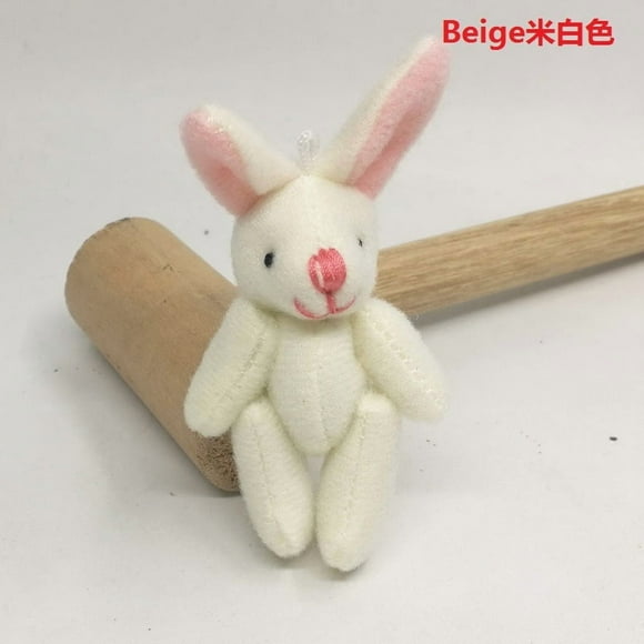 CIMAXIC Fête 5 Pcs Mini Jouets Lapin : Mignons Animaux en Peluche pour Déco de Maison Bureau et Chambres d'Enfants Adorables Figurines de Lapin Articulées pour Cadeaux et Souvenirs de Fête,2.17"X0.79"X0.79 Pouces