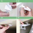 thumbnail image 4 of Cerraduras de seguridad para bebés, 10 cerraduras para gabinetes para niños, cerraduras invisibles para cajones y refrigeradores, armarios con cinta adhesiva 3M, sin necesidad de herramientas ni tala, 4 of 5