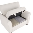 thumbnail image 6 of Mainstays Rolled Arm Storage Accent Chair, Cream, 6 of 9