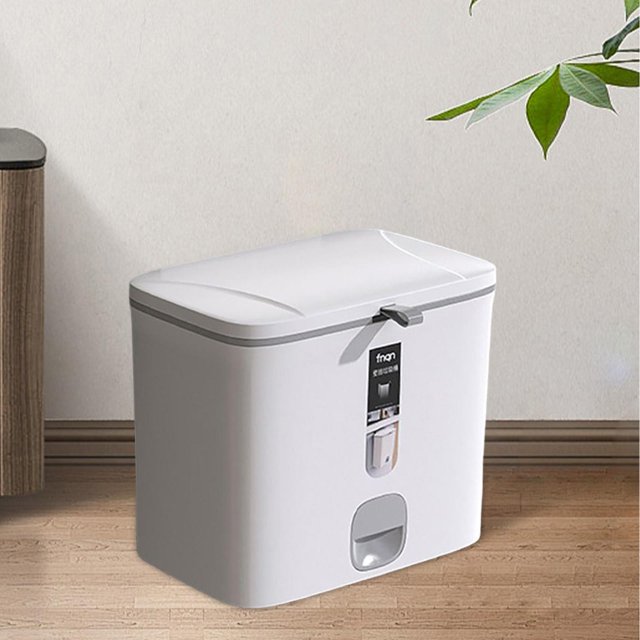 Cubo de basura, puerta de armario de cocina con tapa, puerta colgante duradera, cesta de basura para debajo del fregadero, baño, encimera, armario, Blanco 7L Macarena basurero colgante