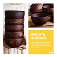 thumbnail image 6 of Raindrops Food Bowl Ethnic Style Wood Carving Bowl Decorative Salad Bowl Milk Tea Container, 6 of 8