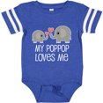 thumbnail image 3 of Inktastic My Poppop Loves Me Grandkids Boys or Girls Baby Bodysuit, 3 of 5