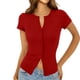 thumbnail image 3 of TaTaai Short Sleeve Button Up Cardigan, Women's Casual Lightweight Cropped Shirt, Fashion Trendy Design, Perfect for Summer Street Daily Use Gift, 3 of 8