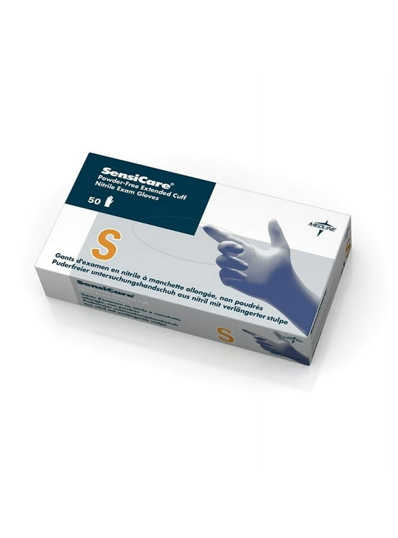 SensiCare Extended Cuff Nitrile Exam Gloves,Blue,Large - 500 Each / Case (1 Case)