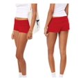 thumbnail image 2 of LMLYSoH Women Mini Shorts Solid Color Ruched Low Rise Tight Shorts Casual Booty Shorts Summer Streetwear, 2 of 9