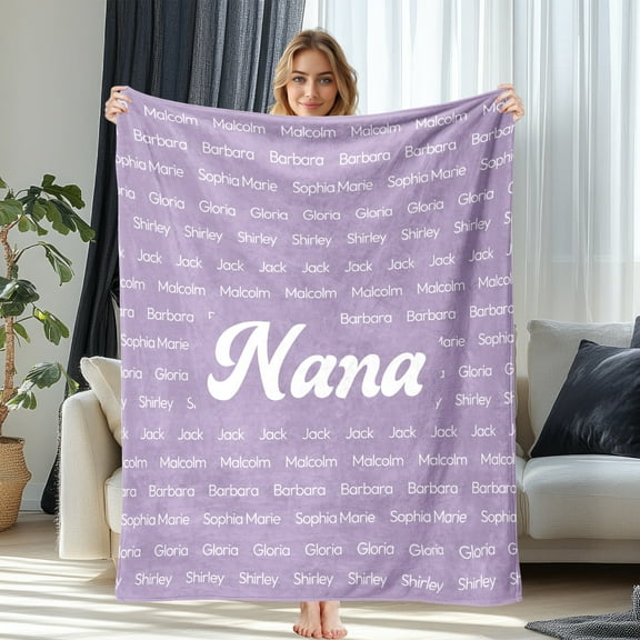 JML Custom Blanket & Throw, Name-Customized Options for Adults, Custom Flannel Throw Blanket
