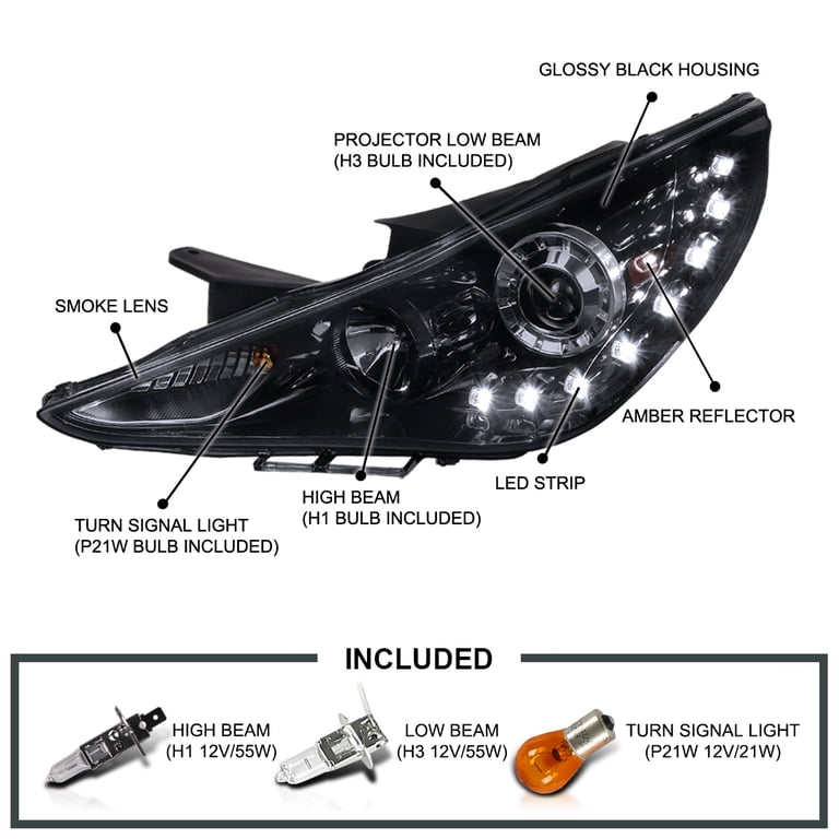 Headlight Assemblies For 2022 Hyundai Sonata Hyundai Sonata Headlights ...