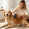 thumbnail image 5 of Pet Dematting Comb, Double Sided Dog Cat Grooming Brush with Stainless Steel Blades, Undercoat Rake for Long Hair Mat Removal, 5 of 9