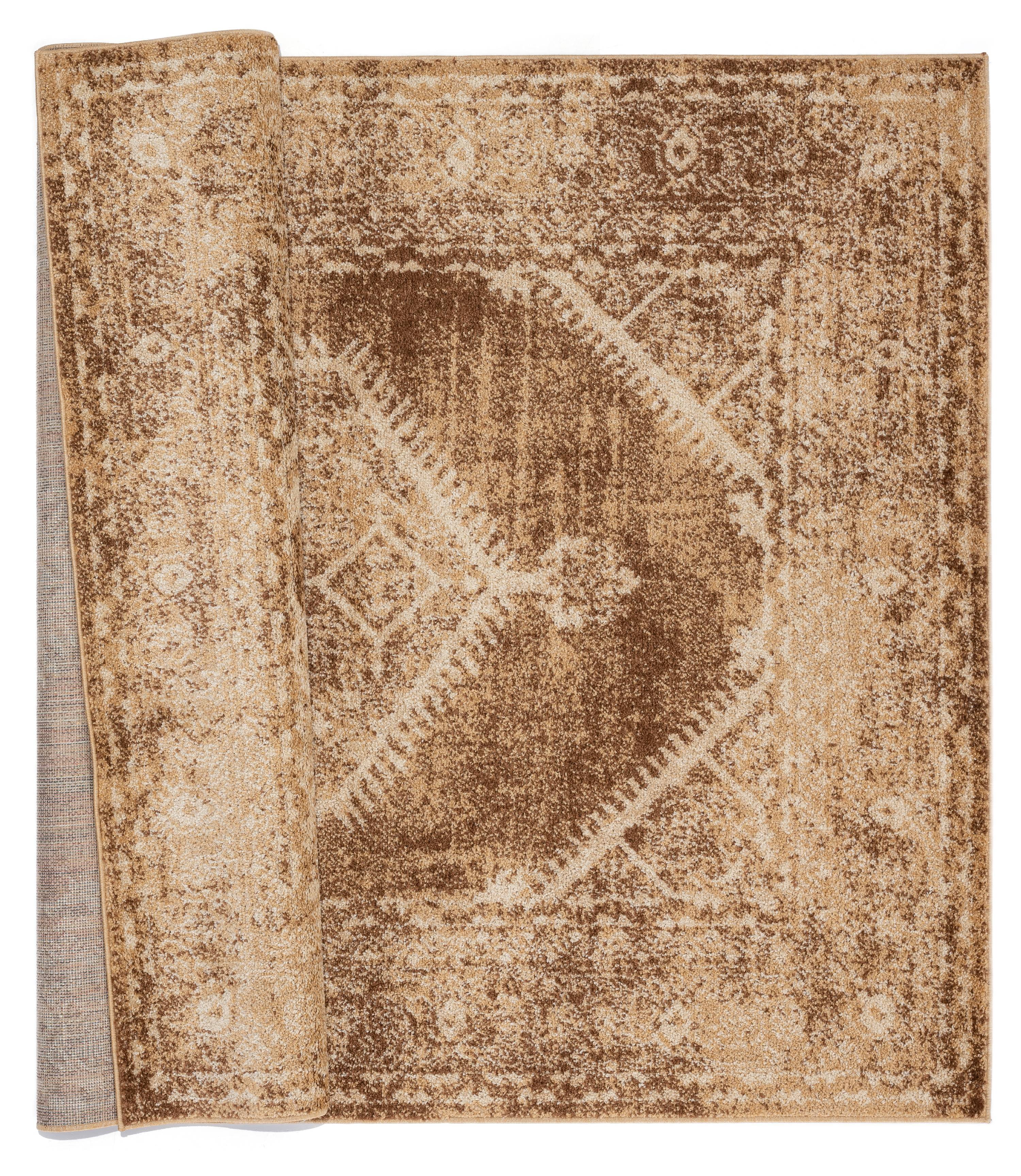 United Weavers Storybrooke Rotorua Oriental Light Brown Woven Olefin/Frieze Area Rug or Runner