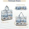 thumbnail image 6 of FORMRS Womens Corduroy Tote Bag Crossbody Shoulder Handbag with Pocket, Winter Village, 6 of 7