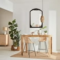 thumbnail image 5 of Neutypechic Wooden Arch Mirror Wall-Mounted Mirror Vintage Decorative Mirror for Living Room Bedroom 24"x 36",Charcoal, 5 of 6
