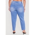 thumbnail image 4 of Women's Plus Size WAX High Waisted Distressed Mom Jeans, 4 of 4