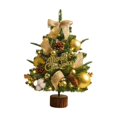 thumbnail image 2 of Little Christmas Tree Decorations,Mini Artificial Christmas Tree for Material Pack,Holiday Decoration for Home Bedroom Indoor Displays Gift,18/24inch,Gold, 2 of 6