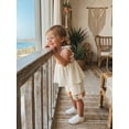 thumbnail image 6 of BemeyourBBs Boho Toddler Baby Girl Summer Clothes Little Baby Girl Beach Outfits Cute Crochet Flower Sleeveless Spaghetti Strap Tank Vest Tops and Shorts Sets, 6 of 9