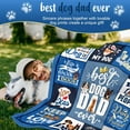 thumbnail image 5 of Dog Dad Blanket, 80" X 60", Blue, Polyester, Plush, Dog Dad Gifts, 5 of 6