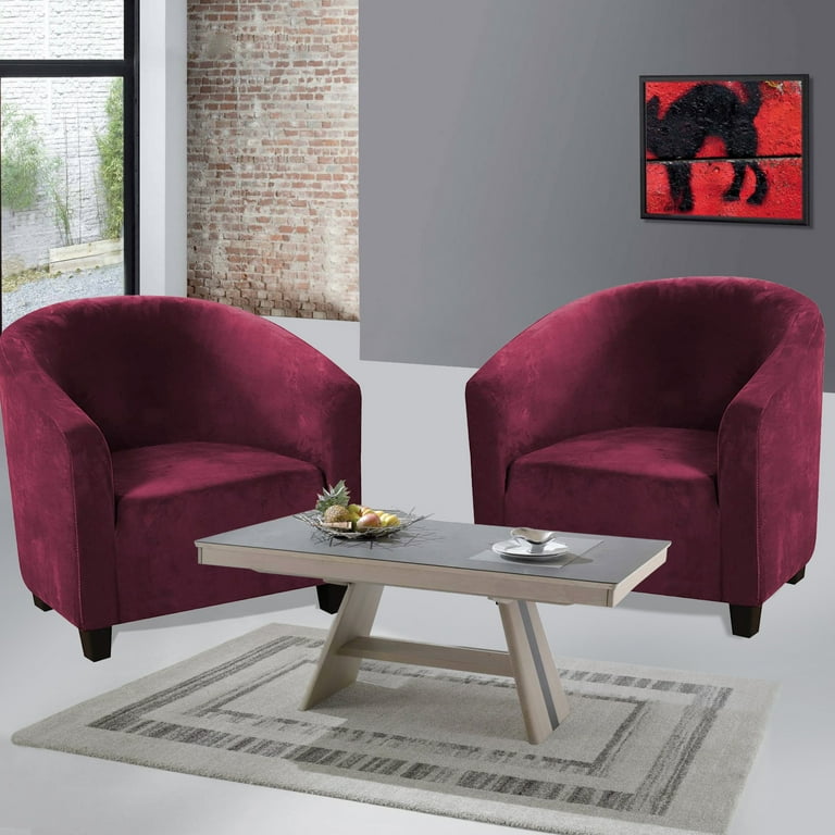 Red velvet chair covers new arrivals