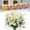 White, variant on LKZQHMC Artificial Flowers for Outdoor Indoor,5 Bundles Plastic Fake Flowers Daisy with Leaves for Home Garden Decor,Porch,Window Box,Yellow