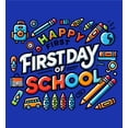 thumbnail image 4 of Happy First Day of School Adult Natural Crew Neck Short Sleeve Tee-XXL, 4 of 4