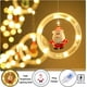 thumbnail image 4 of Guirnalda de luces navideñas de 3 m, cortina de luces para ventana, interior, USB, blanco cálido, 10 anillos con figuras navideñas, luces 3D, decoración para dormitorio, fiesta en casa, 4 of 5