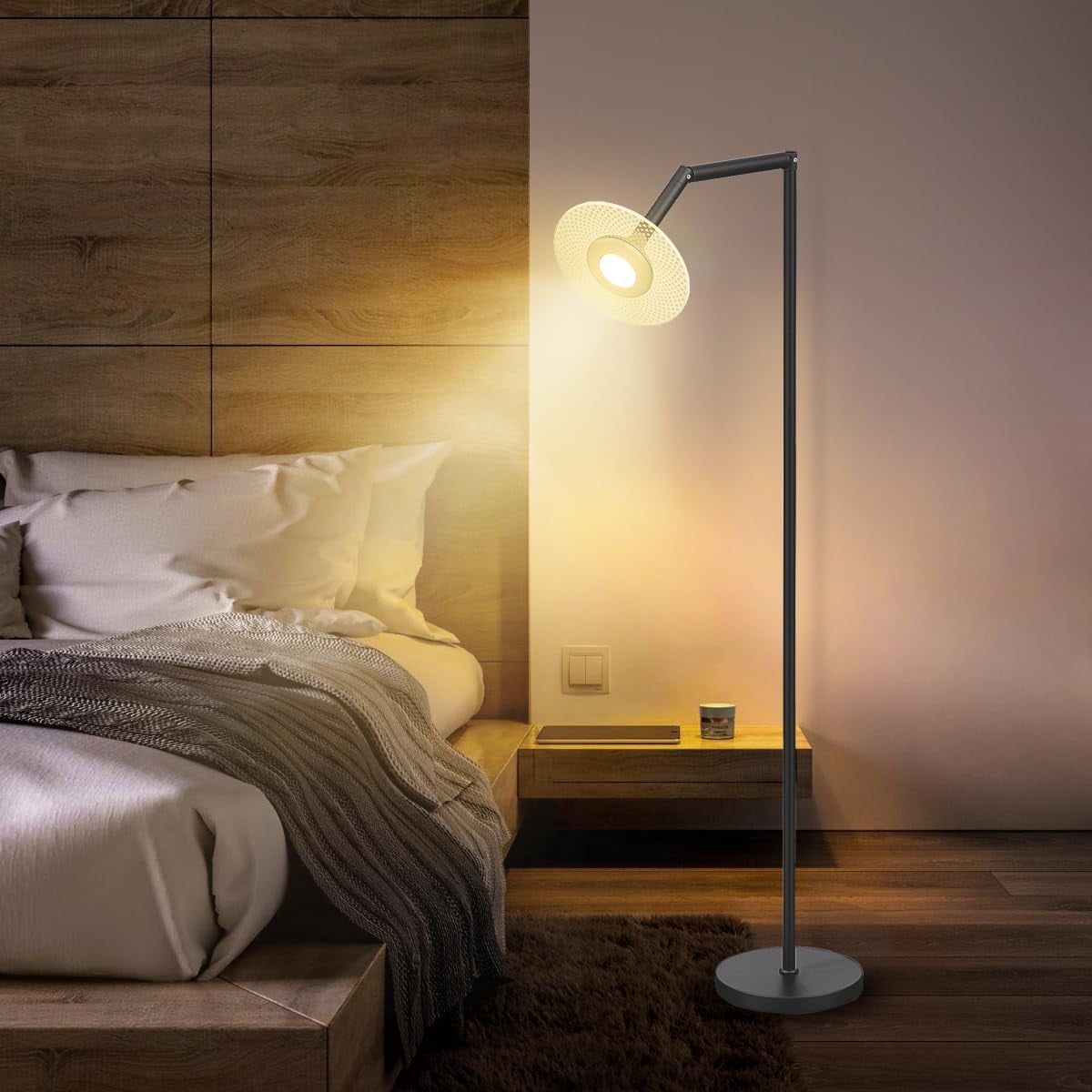 RGB Floor Lamp for Living Room, Smart Floor Lamp with App Remote Control, 16 Million Colors Dimmable Standing Lamp, Color Changing LED Corner Light for Bedroom, Office, Reading, Gaming