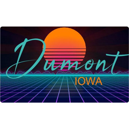 

Dumont Iowa 4 X 2.25-Inch Fridge Magnet Retro Neon Design