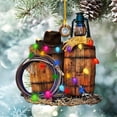 thumbnail image 2 of Randolph Christmas Cowboy Holiday Decoration, Christmas Outdoor Decorations Wood Christmas Ornaments, 2 of 5