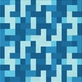 thumbnail image 1 of Ahgly Company Machine Washable Indoor Square Transitional Blue Area Rugs, 4' Square, 1 of 7