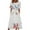 White, variant on Drses Summer Dresses for Women 2024 Fashion Women Casual Sexy Round Neck Printing Elastic Waist Short Sleeve Pockets Dress Women's Casual Dresses
