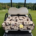 thumbnail image 2 of Pzuqiu Quilted Golf Cart Seat Covers Foldable Polyester, Compatible with Outdoor Golf Course, for EZGO Yamaha Club Car, Dachshund Paw Prints, 2 of 9