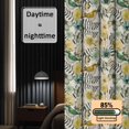 thumbnail image 3 of Vintage Flowers Blackout Curtains for Bedroom/Living Room, Pinch Pleated Black Out Curtains, Spring Yellow Green Floral Country Leaves Birds Room Darkening Window Drapes with Hooks 2 Panels, 59"x70", 3 of 8