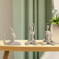 thumbnail image 6 of flameer 3 Pieces Yoga Women Statue Nordic Yoga Figurine Sculpture Ornament for Desk Yoga Sandstone, 6 of 8