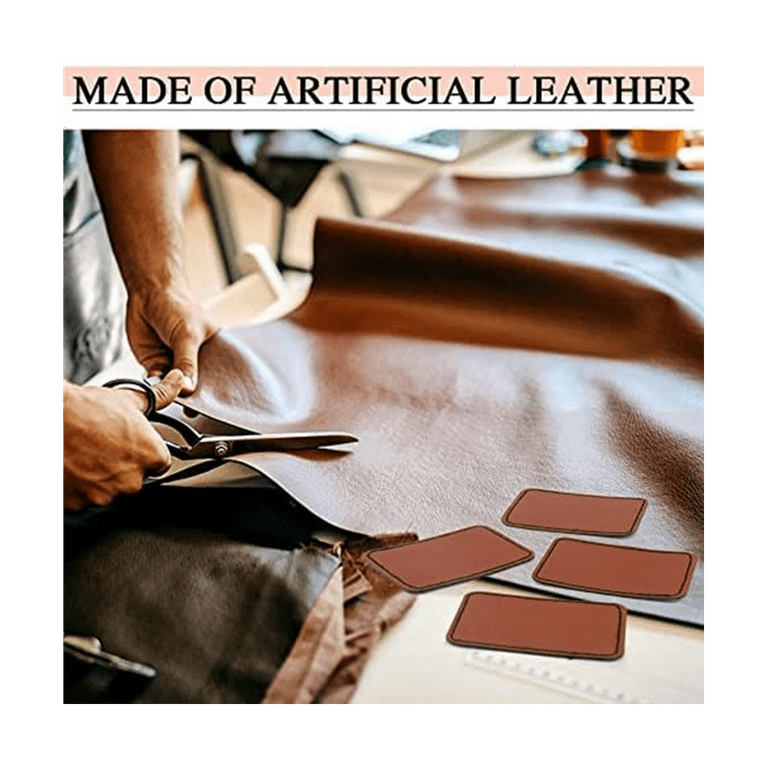 Custom Leather Patches Laser Engraved Genuine Authentic Cowhide