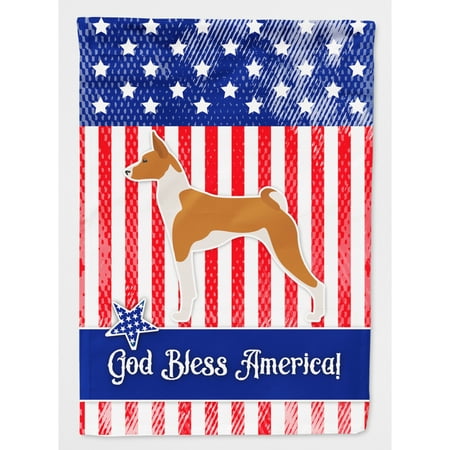 Carolines Treasures BB3374CHF USA Patriotic Basenji Flag Canvas House Size Large multicolor