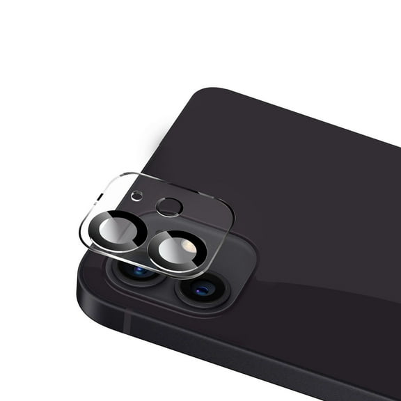 For Apple iPhone 15 (6.1") Camera Lens Protector HD Clear Tempered Glass Back Camera Protector Black Edge Tempered(2.5D), Case Friendly [ Clear Black ]