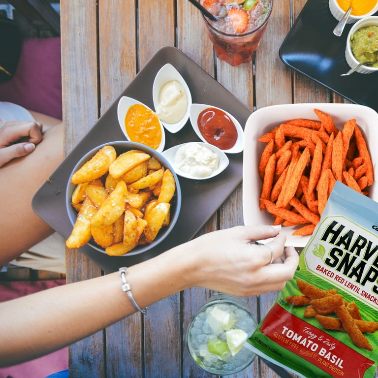 Harvest Snaps Red Lentil Tomato Basil Snack Crisps, Gluten-Free