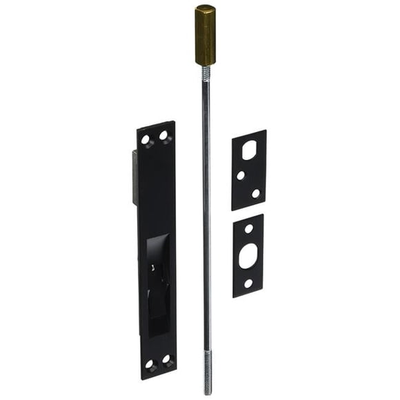 12 in. Extension Flush Bolt Heavy Duty Solid Brass - Black