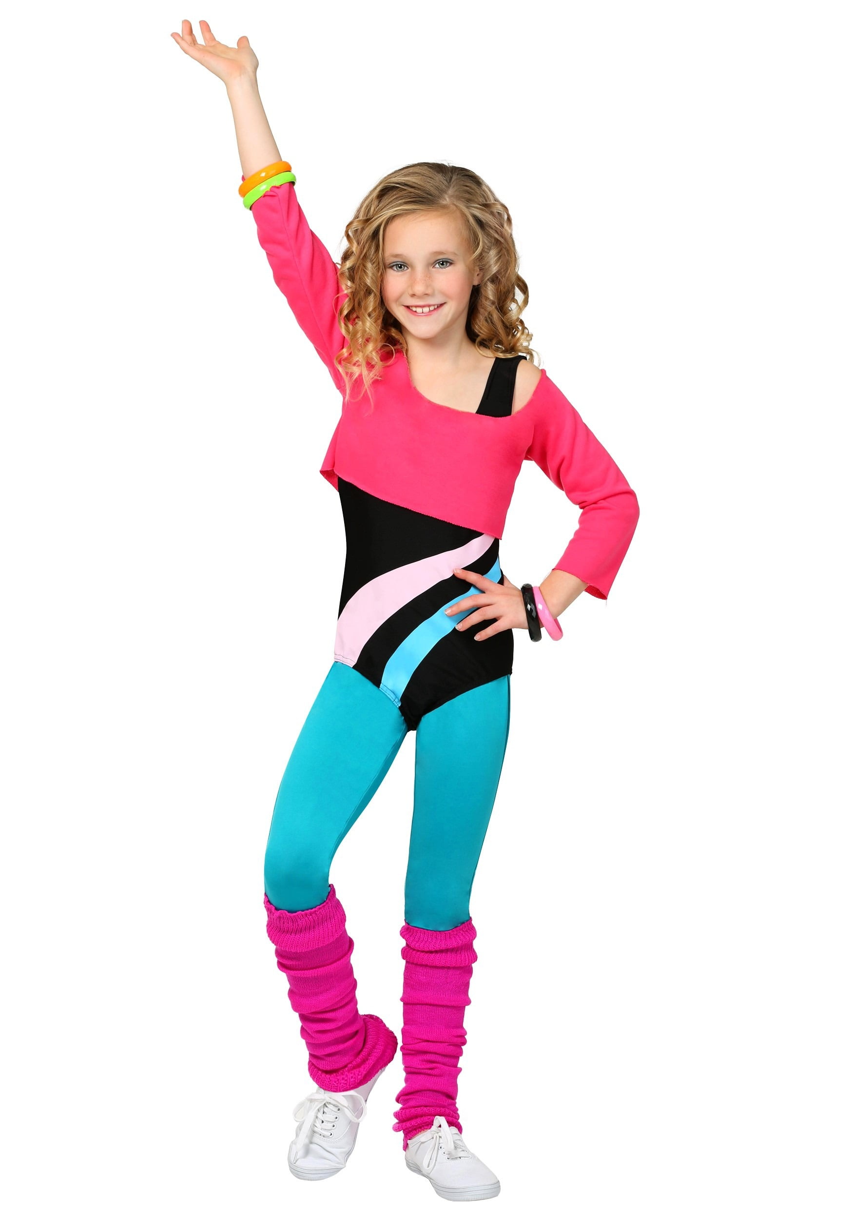 nood opslag Beoordeling Child 80's Workout Girl Costume - Walmart.com