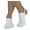 White, variant on Halfsox-Men's Casual Cotton No Show Half Socks White/Gray Toe (Large/XLarge) (One Pair)