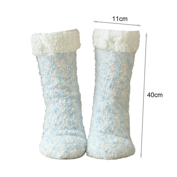 Opvise Womens Socks 1 Pair Women Socks Dot Plush Autumn Winter Sweet Lightweight Floor Socks for Living Room 6