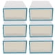 thumbnail image 1 of Caja de zapatos apilable de 6 piezas, transparente y gruesa, de plástico, para mujer (azul cielo), 1 of 6